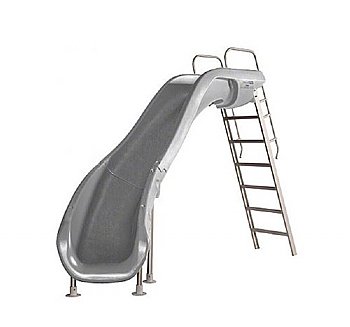 S.R. Smith Rogue2 Solid Gray Pool Slide, Left Curve