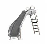 S.R. Smith Rogue2 Solid Gray Pool Slide, Left Curve