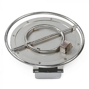 Grand Effects Round Fire and Water Bowl 9 Inch Manual Burner, Propane