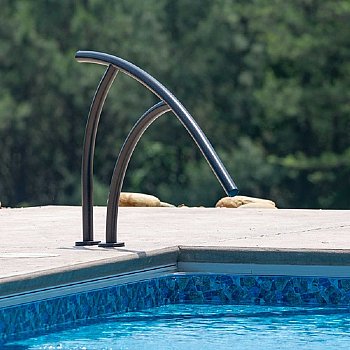 Global Pool Products, Modern 3 Bend Copper Vein Handrail, Marine Grade