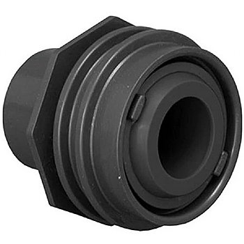 AquaStar 1 Inch Slip to 1.5 Inch SPG PVC Flush Mount Dark Gray Jet Return Fitting 